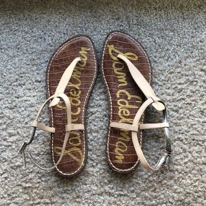 Sam Edelman Nude T-Strap Sandals